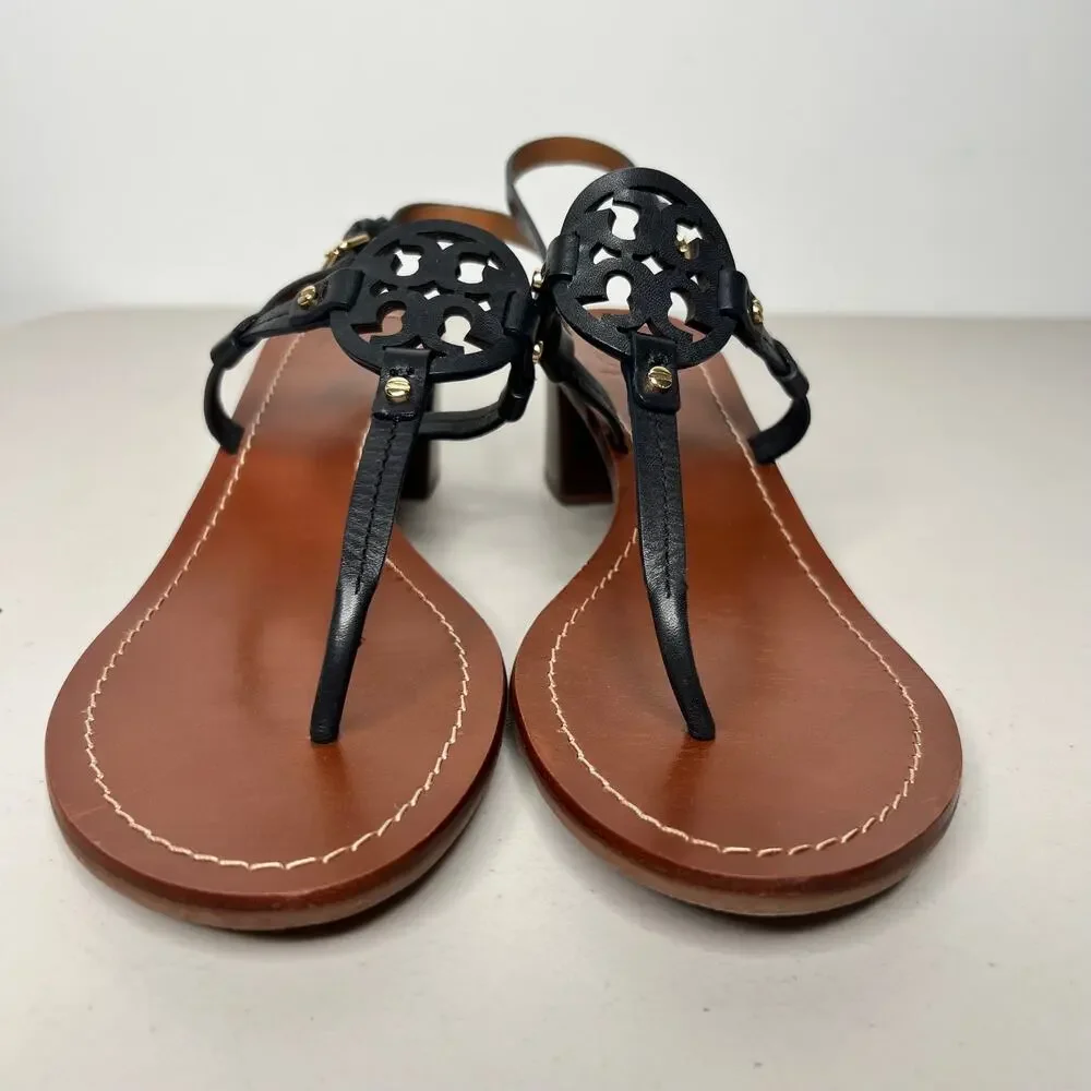 Tory Burch Miller Block Heel Sandals Size 9